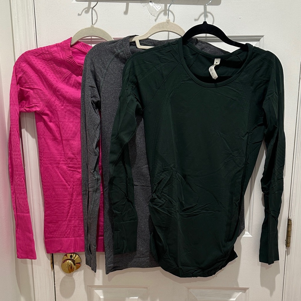 Bundle of Lululemon/Athleta long sleeve athletic tops